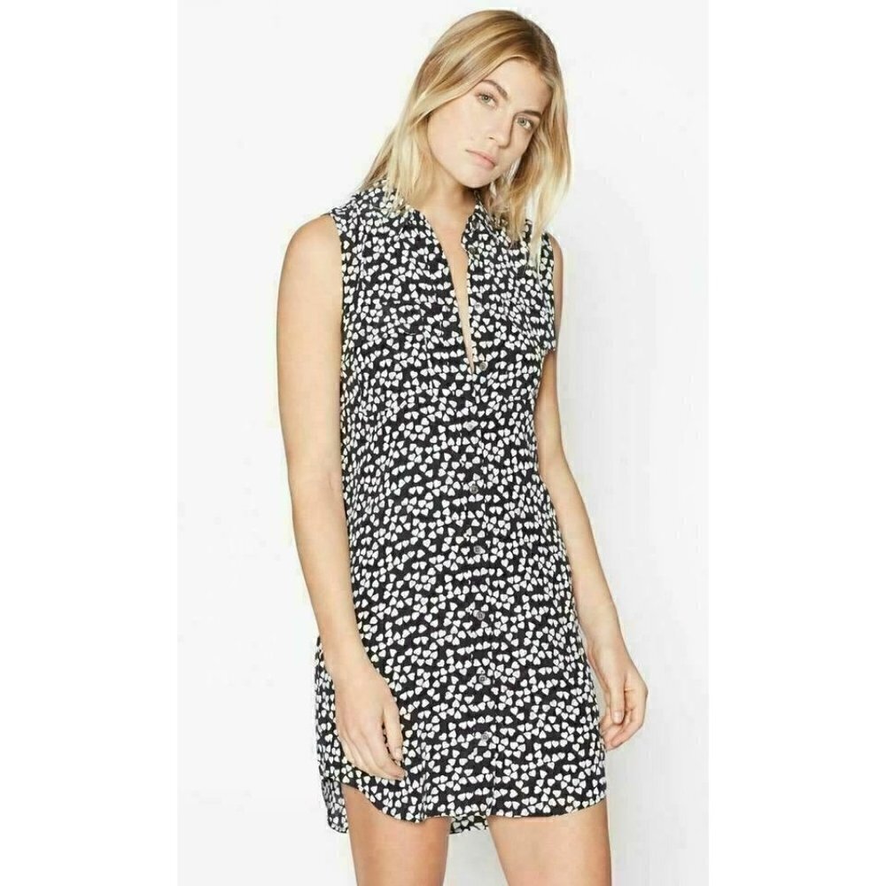 NWT Equipment Endless Hearts Silk Shirt Dress Size S $298 - Picture 2 of 12